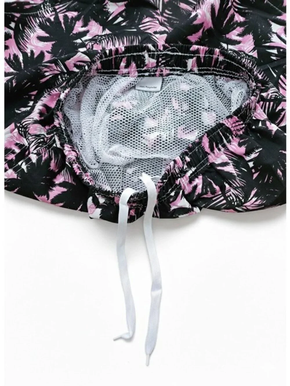Men's Quick Dry Swim Trunks, Palm Tree Pattern, P35 - Picture 4 of 4